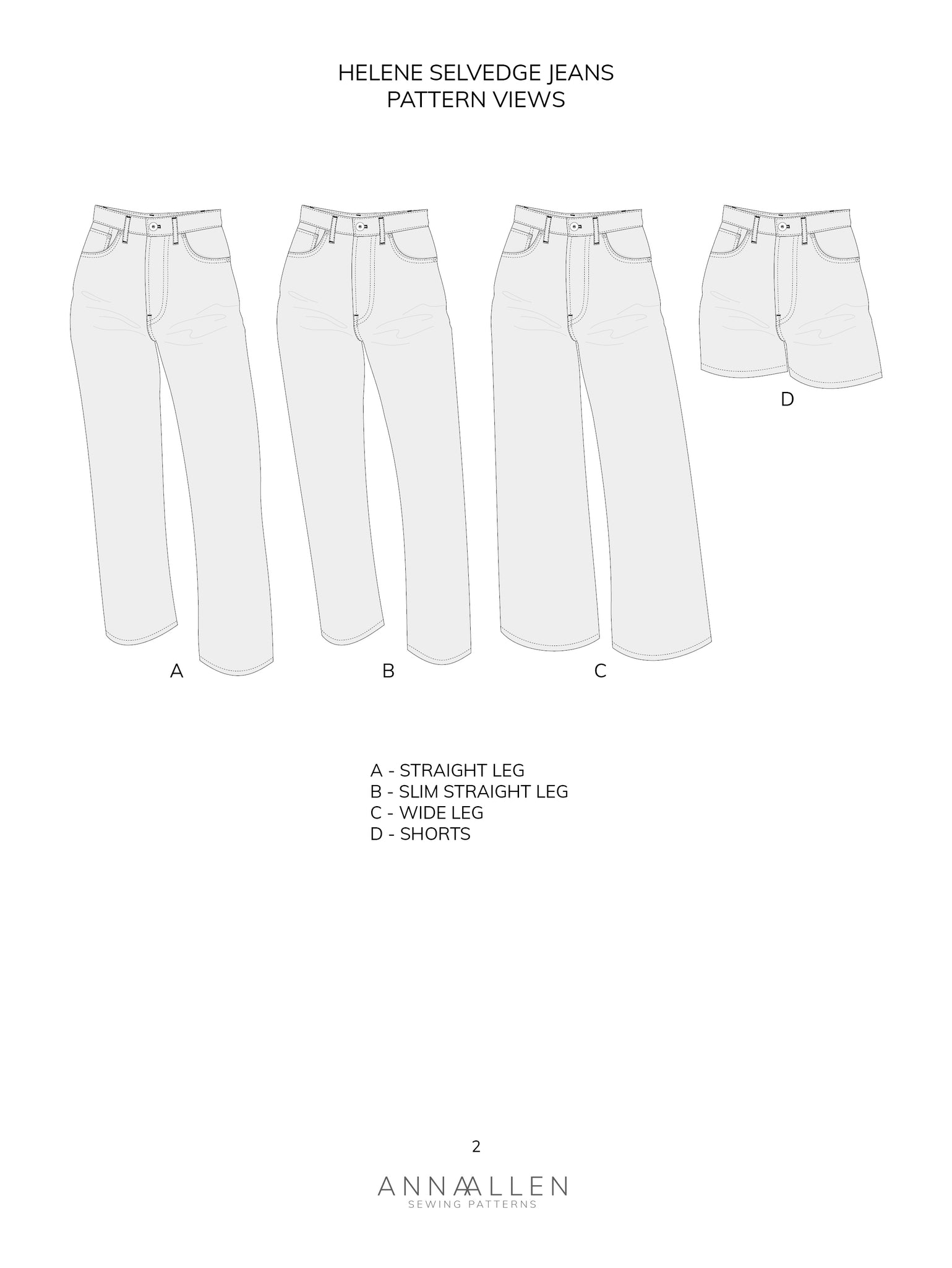 Persephone Pants and Shorts - PDF Sewing Pattern Sizes 0-20 – Anna
