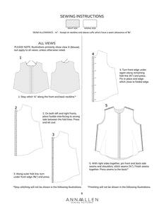 Anthea Blouse + Dress - PDF Sewing Pattern Sizes 00-22
